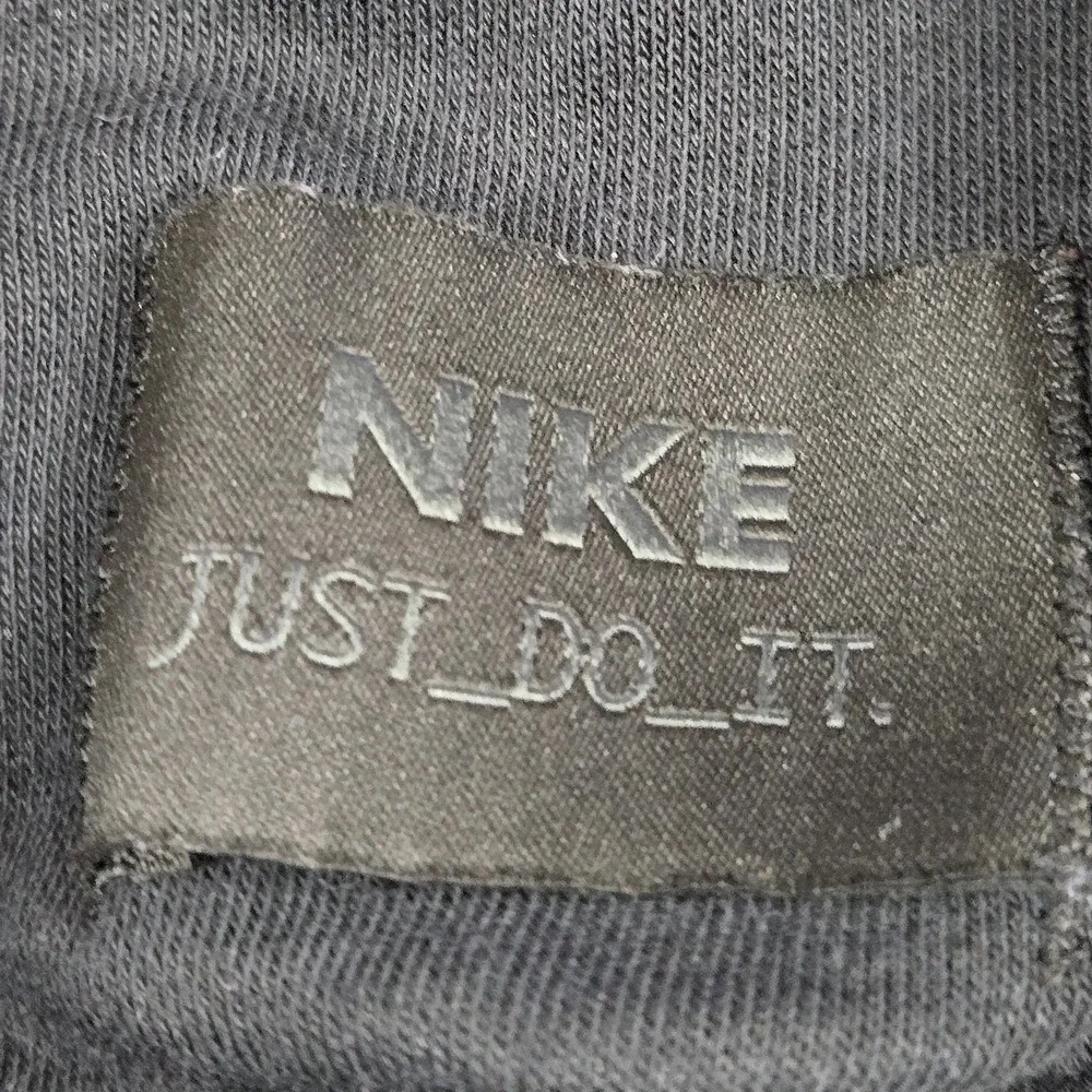 Nike Women Sweatshirt S Black Oversized Swoosh Spellout Logo Just Do It Pullover
